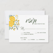 Rose jaune du Texas - En vichy mariage d'état RSVP (Dos)
