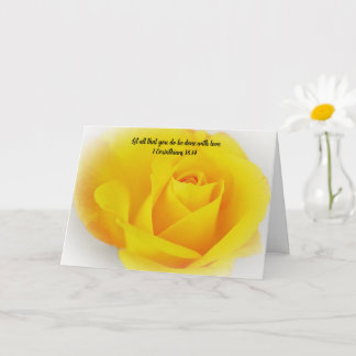 Rose Jaune Envoi d'amour Bible Verse carte de soin