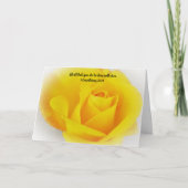 Rose Jaune Envoi d'amour Bible Verse carte de soin (Devant)