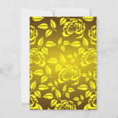 Rose jaune et Tiara Invitation d'anniversaire (Dos)