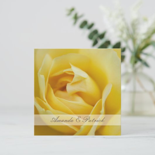 Rose jaune ・ Faire-part de mariage (Debout devant)