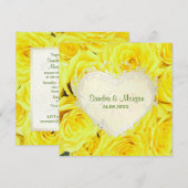 Rose jaune Faire-part de mariage florale (Devant / Derrière)
