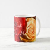 Rose jaune rouge Valentine I Mug (Devant droit)