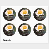Rose jaune : Stickers d'adresses (Feuille)