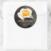 Rose jaune : Stickers d'adresses (Sac)