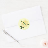 Rose jaune, Stickers Mariage Monogramme (Enveloppe)