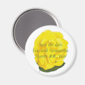 Rose jaune vif, Sauvez les aimants de mariage date (Recto/Verso)