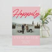 Rose Joyeux Jamais Après La Carte Faire-part Maria (Debout devant)