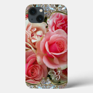 Rose Juxtapose extra bescherming Monogram iPhone 13 Hoesje