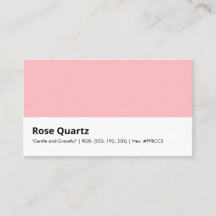 Rose Kwarts "Milde en Elegante" Kleur Visitekaartje