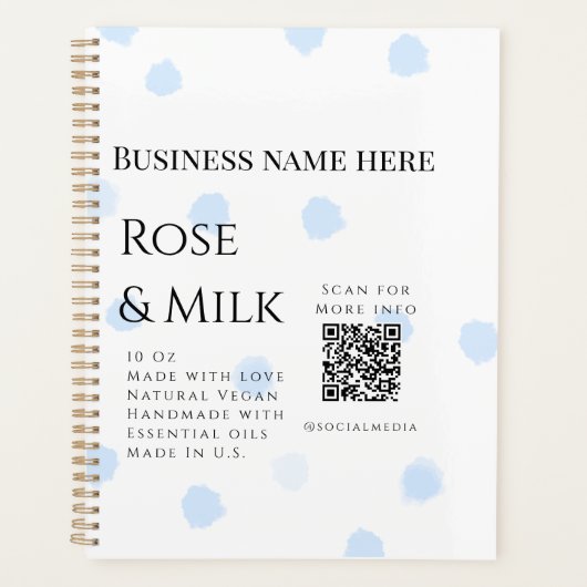Rose lait fait main soap entreprise QR code ajoute (Devant)