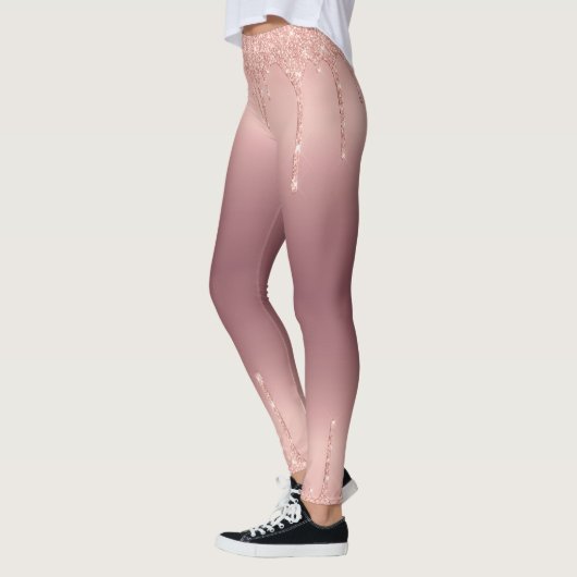 Rose Leggings Parties scintillant de roussissement (Gauche)
