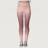 Rose Leggings Parties scintillant de roussissement (Devant)