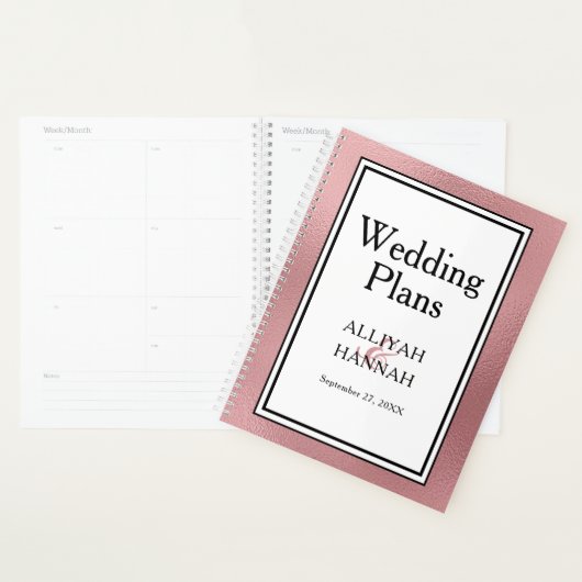 ROSE LGBTQ Gold Wedding planner moderne (Devant avec enveloppe)