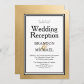 ROSE LGBTQ or Mariage moderne Récepti Invitation (Devant / Derrière)