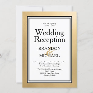 ROSE LGBTQ or Mariage moderne Récepti Invitation