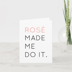 Rosé liet me het Wenskaart doen Kaart