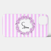 Rose Lilac Monogramme bande iPad Mini coque vertic (Verso (horizontal))