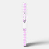 Rose Lilac 'Nom' chèque coque iphone vertical (Verso / Gauche)