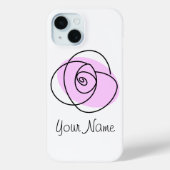 Rose Lilac 'Nom' coque iphone (Verso)