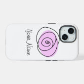 Rose Lilac 'Nom' coque iphone (Verso Horizontal)