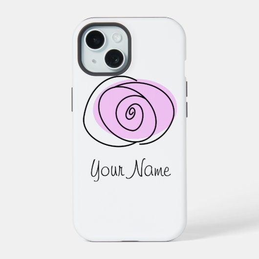 Rose Lilac 'Nom' coque iphone (Verso)