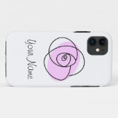 Rose Lilac 'Nom' coque iphone (Dos (Horizontal))