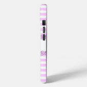 Rose Lilac 'Nom' rayé coque iphone vertical rayé (Verso / Gauche)