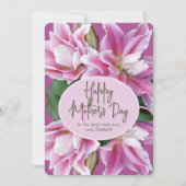 Rose Lily Flowers Bonne carte de fête des mères (Devant)