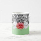 Rose Luxe Vert Floral Damask Mug (Centre)