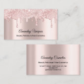 Rose maquillage Artiste Nails Cosmétique Carte de (Devant / Derrière)