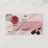 Rose maquillage beauté carte de visite (Dos)