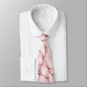 Rose Marbre blanc Blush Cravate en pierre (Attaché)