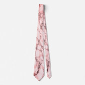 Rose Marbre blanc Blush Cravate en pierre (Devant)