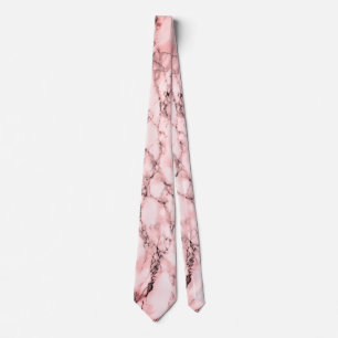 Rose Marbre blanc Blush Cravate en pierre