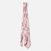 Rose Marbre blanc Blush Cravate en pierre (Dos)
