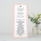 Rose marbré Élégant Programme de mariage vintage (Debout devant)
