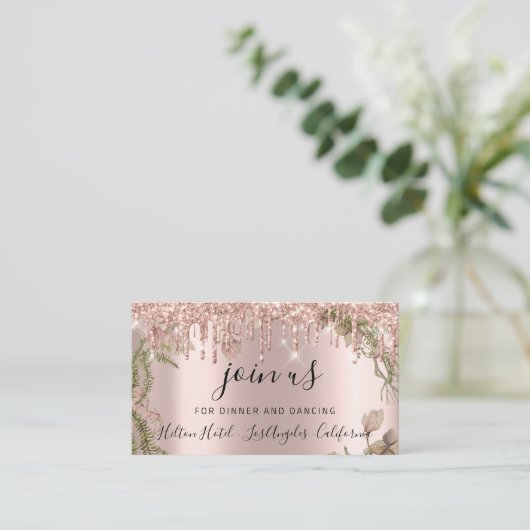 Rose Mariage de la carte de réception (Debout devant)