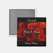 Rose Mariage Favor Magnet modèle (Recto/Verso)
