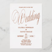 Rose Mariage or Real Foil Invitation (Recto)