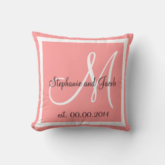 Rose Mariage rose  coussin
