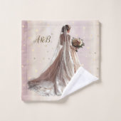 Rose Mariée d'hiver Mariée Golden Shiny Heart Part (Gant de toilette)