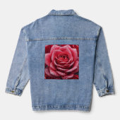 Rose Mark spijkerjack met elegante bloemaccent Denim Jacket (Achterkant)