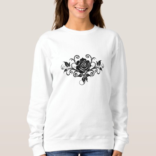 Rose Mark Sweatshirt féminine avec confort doux (Devant)
