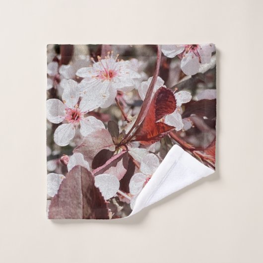 Rose Maroon Flora (Gant de toilette)