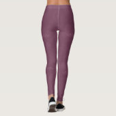 Rose Mauve Femmes Leggings conçus à la main (Dos)