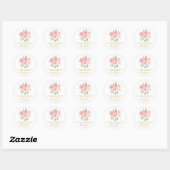 Rose Memorial Funeral Seed Packet Ronde Sticker (Vel)