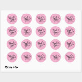 Rose Merci ! calligraphie moderne Autocollant (Feuille)