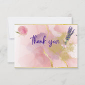 Rose Merci rose, lavande, Or, Carte violet (Devant)