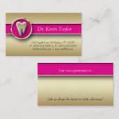 Rose métallique d'or molaire dentaire de carte de (Devant / Derrière)